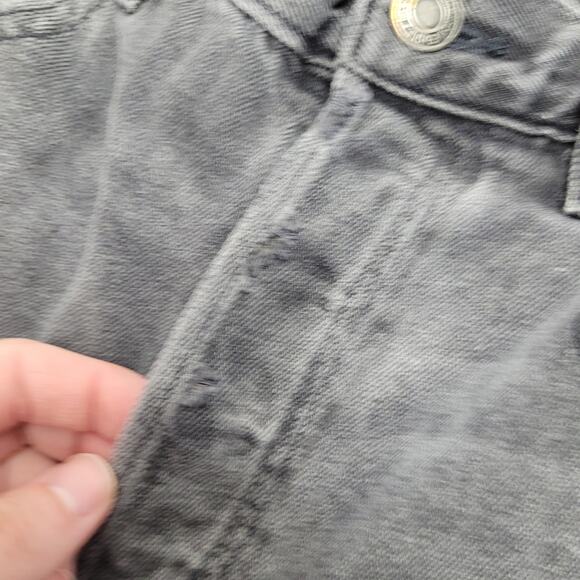 American Eagle High rise girlfriend button fly jeans gray - Picture 4 of 11